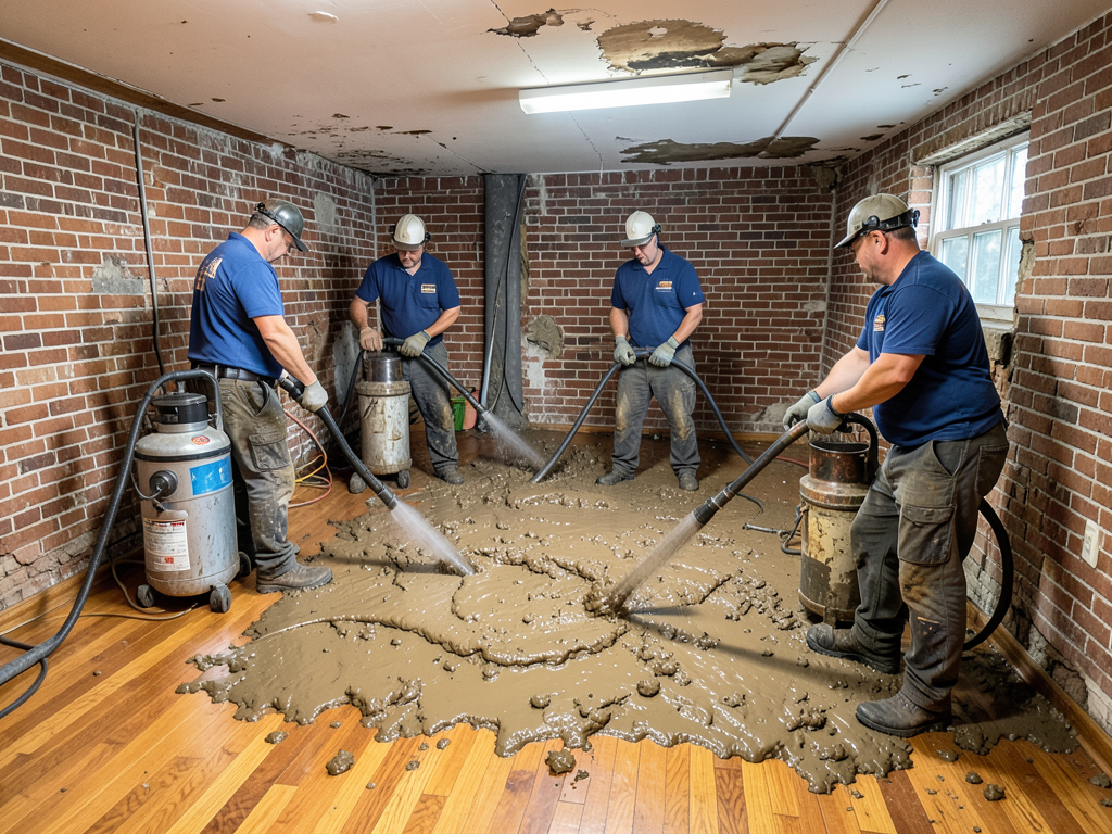 Removing river silt and mud from portland properti
